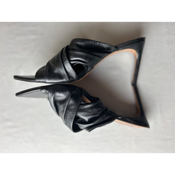 BCBGMAXAZRIA Black Leather Dixie Sandals Size 8 - Picture 4 of 9